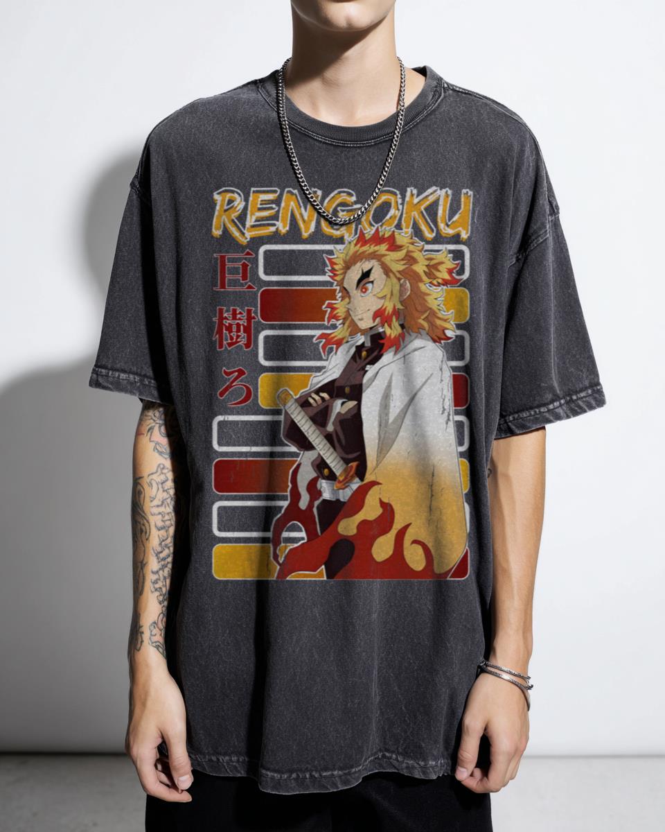 Kyojuro Rengoku Fire Pillar Demon Slayer T-Shirt - Anime Manga Fan