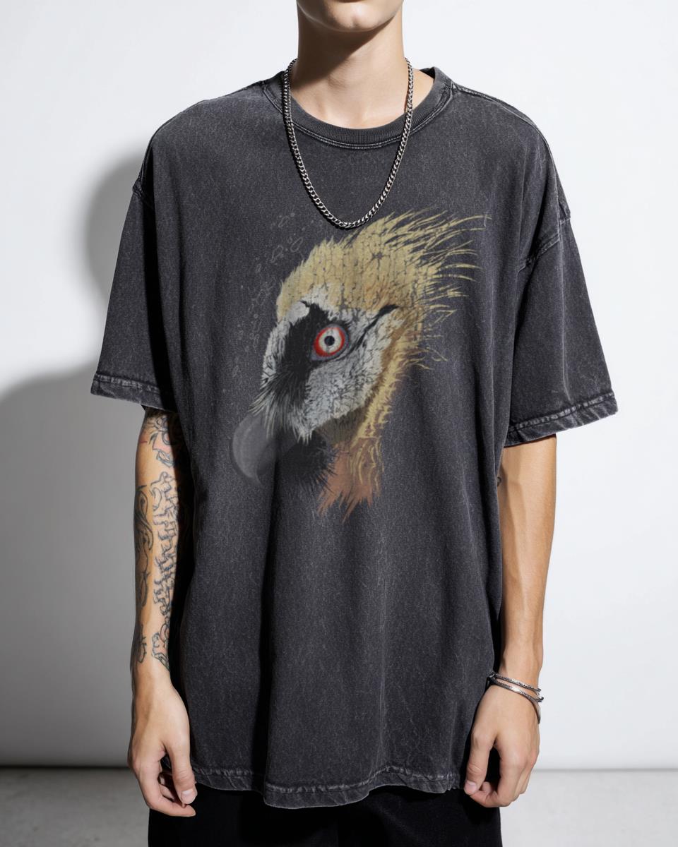 Lammergeier Face T-Shirt | Bearded Vulture Bird of Prey Tee