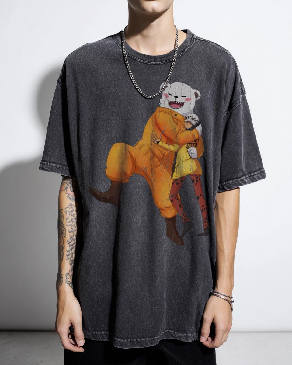 Law and Bepo Stampede One Piece Anime T-Shirt - Trafalgar Law Heart Pirates