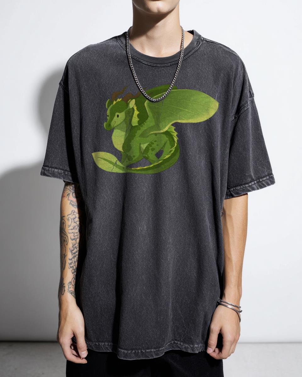 Leafwing Wings of Fire Chibi Dragon T-Shirt - Cute Fantasy Animal Kids Tee