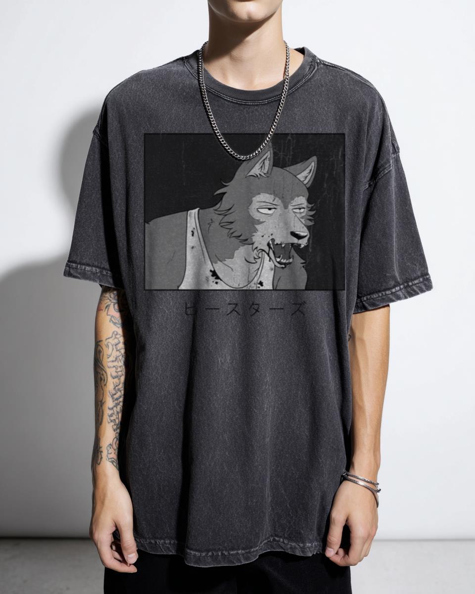Legosi Manga Panel Beastars Anime Wolf T-Shirt - Japanese Fanart Graphic
