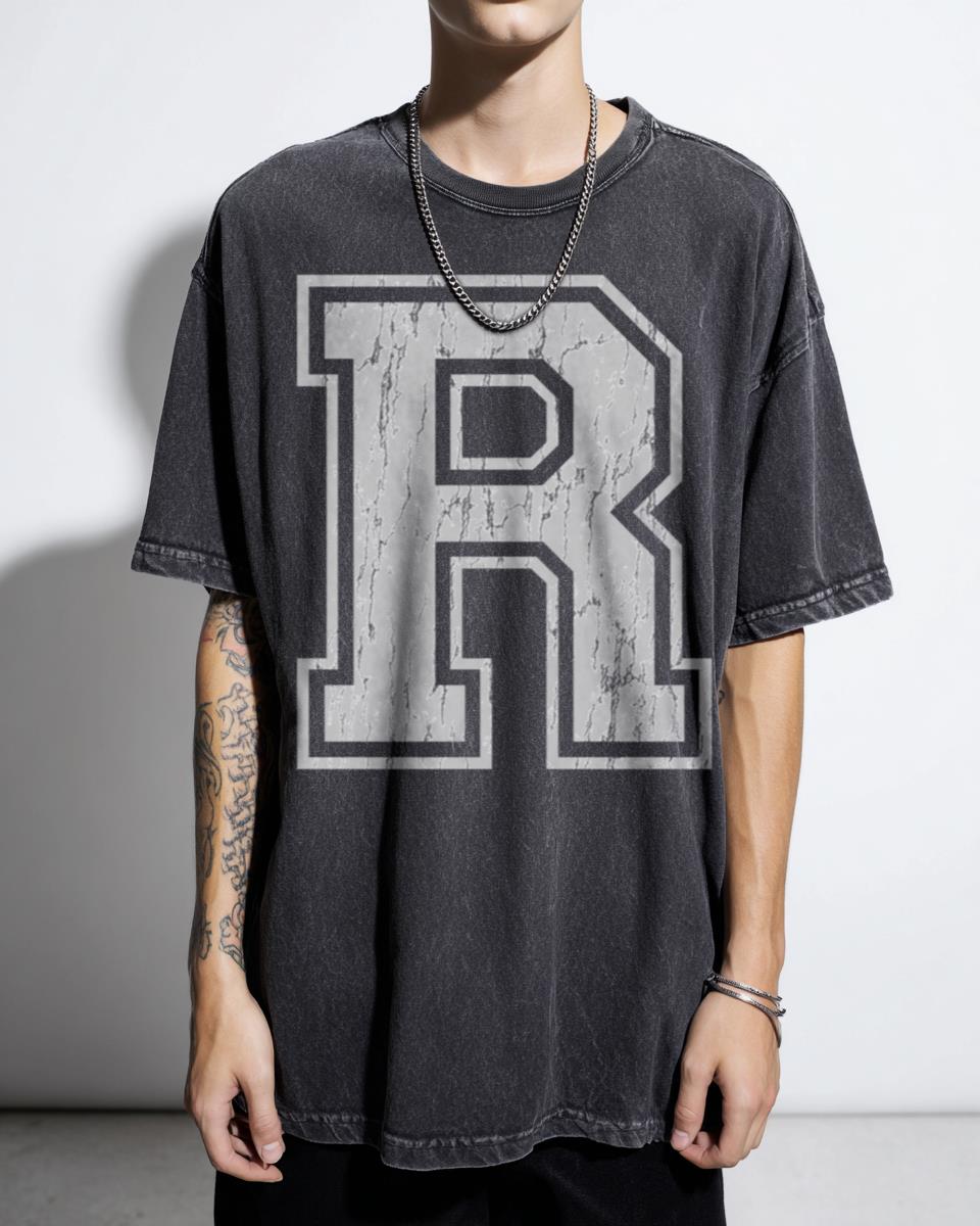 Letter R Initial Monogram T-Shirt - Personalized Name Funny Tumblr Tee