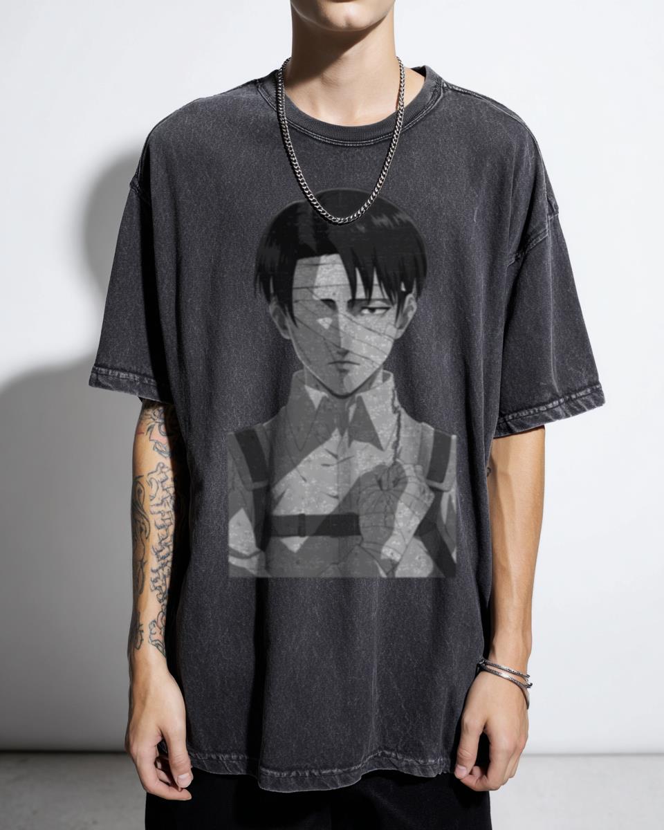 Levi Ackerman Attack on Titan T-Shirt - Sad Manga Panel Anime Cool Unisex