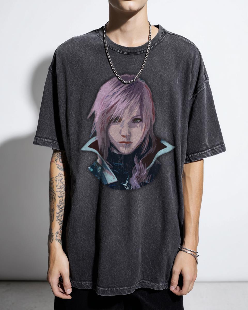 Lightning Farron Final Fantasy XIII RPG T-Shirt - Anime Game Fan Unisex