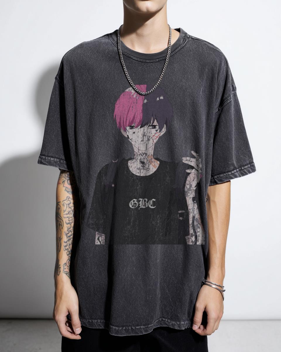 Lil Peep Anime Graphic T-Shirt | Gothboiclique Music Fan Art