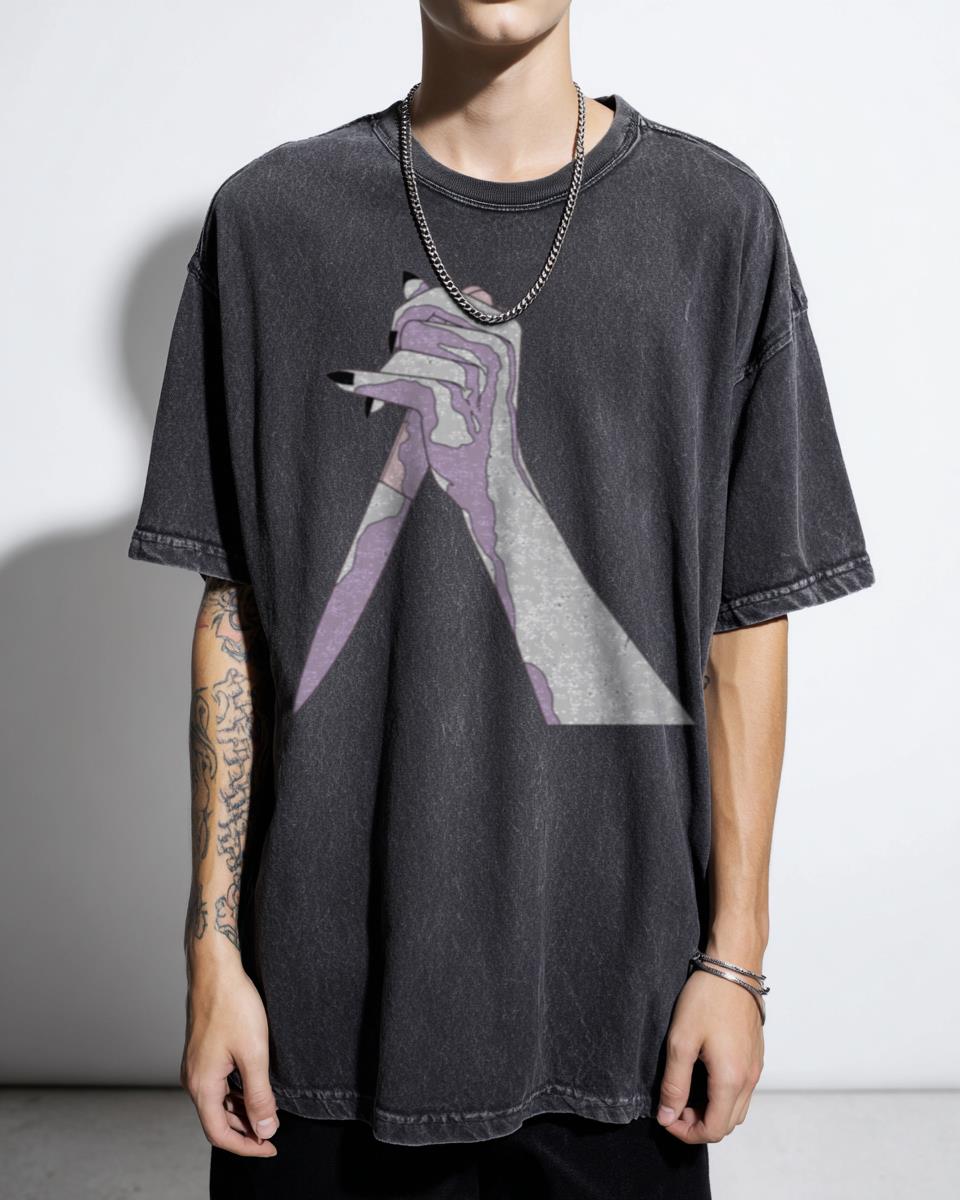 Lofi Anime Aesthetic Skull & Knife T-Shirt - Eboy Egirl Sad Japan Unisex