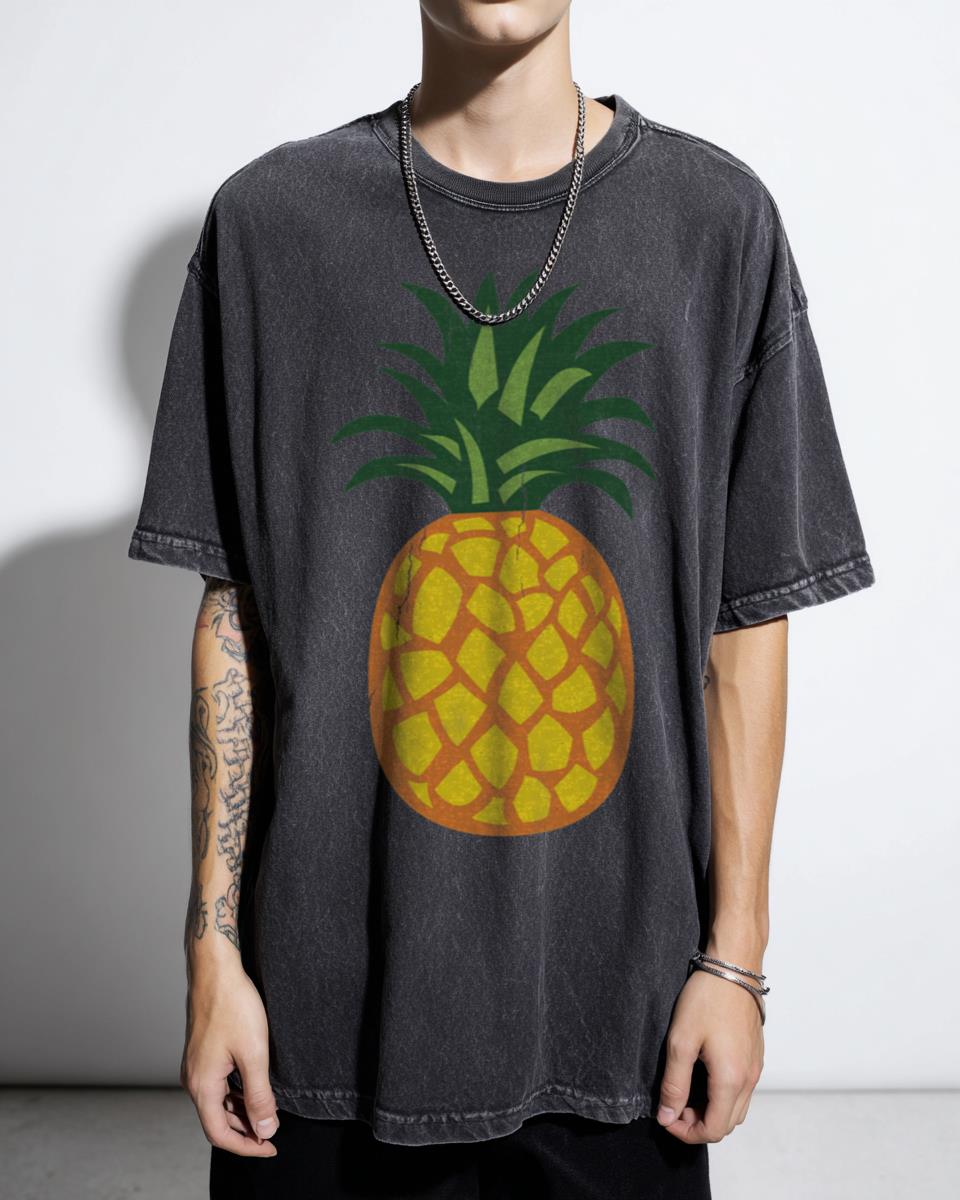Lofi Anime Pineapple T-Shirt - Manga Fruit & One Piece Fan Art Unisex