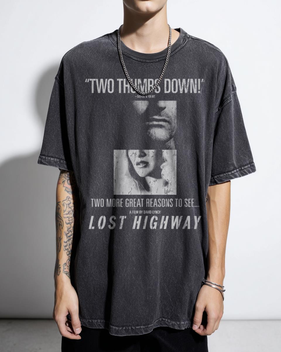 Lost Highway Two Thumbs Down T-Shirt - Vintage David Lynch Movie Film Buff Tee