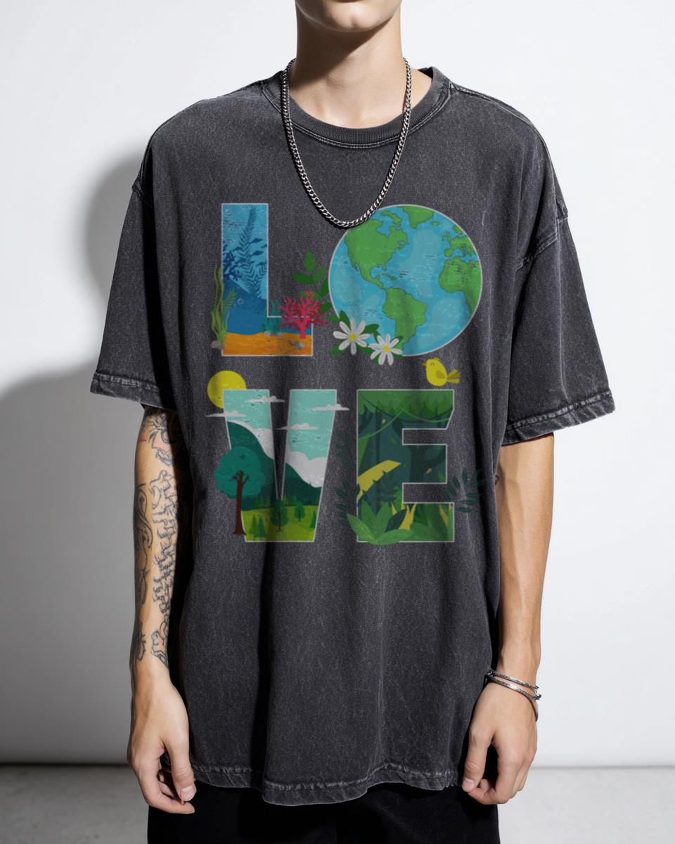 Love Nature Save The Planet T-Shirt | Earth Day Eco Tee