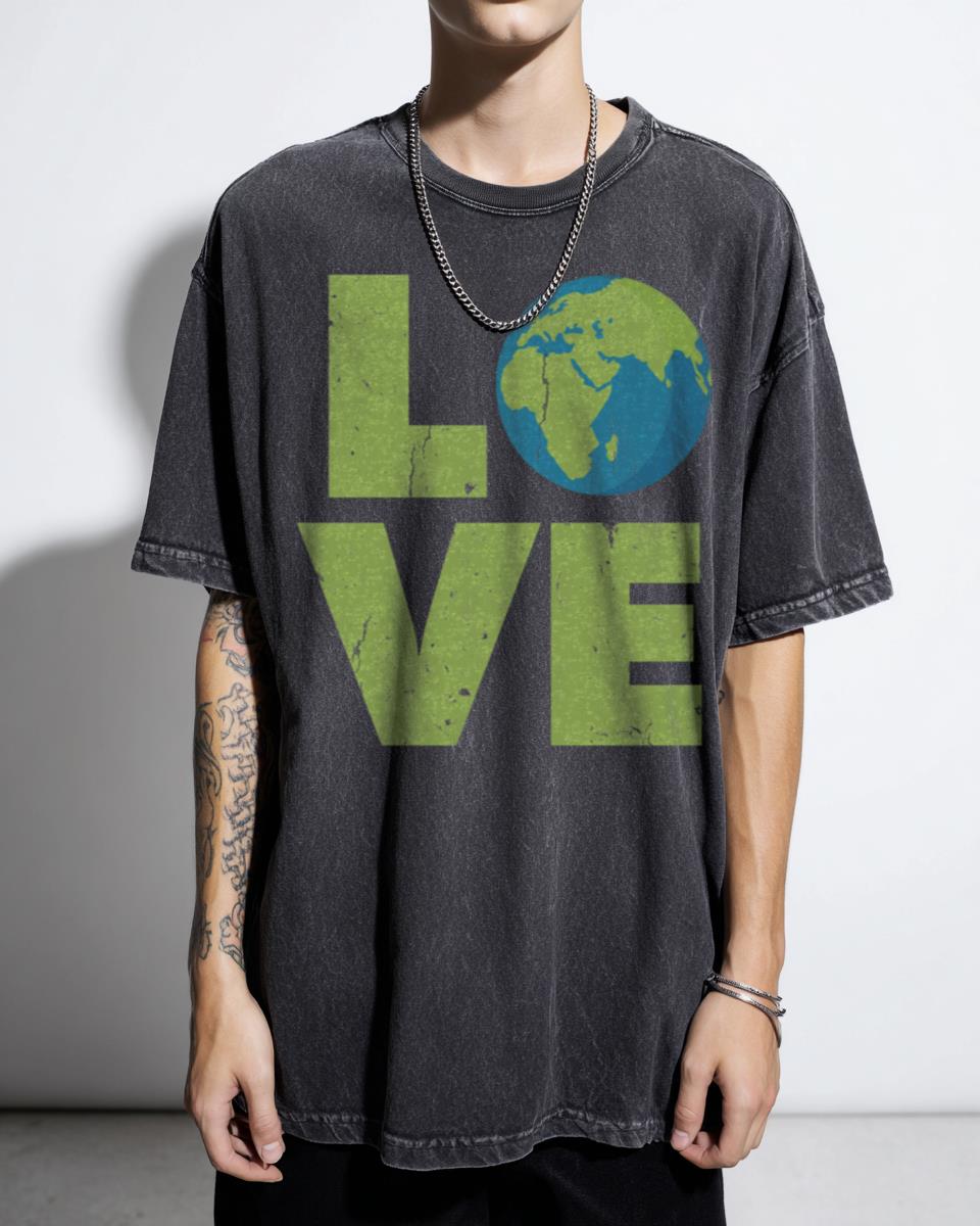 Love the Earth Eco-Friendly Graphic T-Shirt - Environmental Protection Nature Lover Unisex