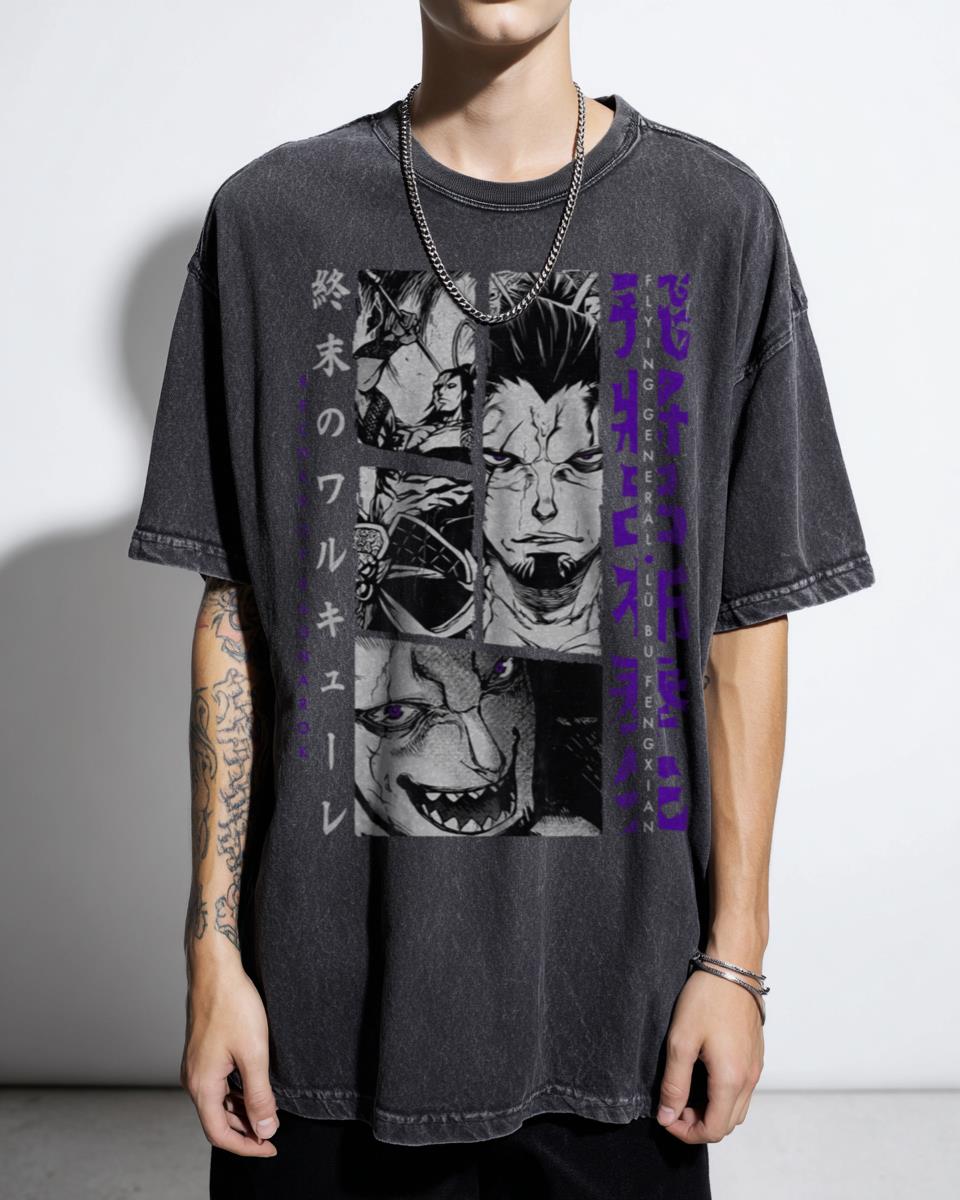 Lu Bu Fengxian Record of Ragnarok Anime Manga Fighter T-Shirt - Shonen Valkyrie Fan