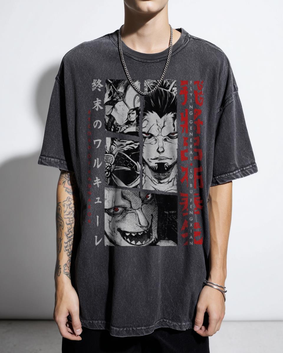 Lu Bu Fengxian Record of Ragnarok Anime Manga Fighter T-Shirt - Shonen Valkyrie Fan