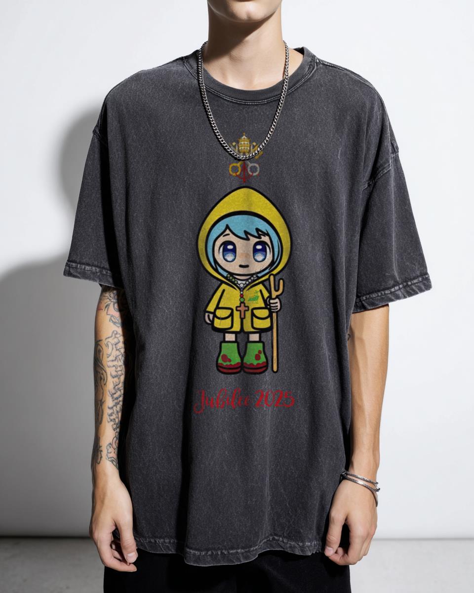 Luce Vatican Jubilee 2025 Anime Mascot T-Shirt - Cute Christian Religion Unisex