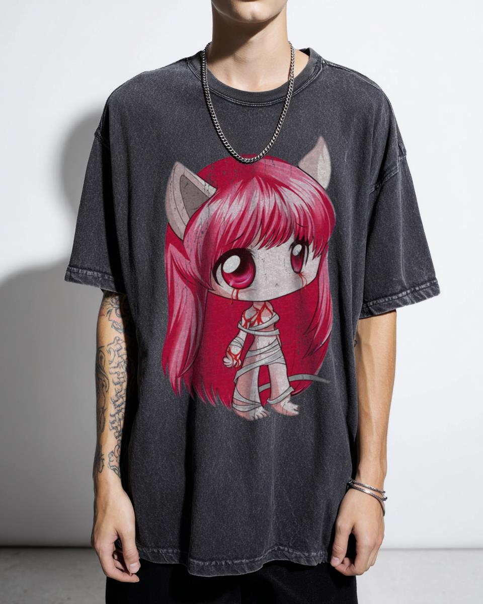 Lucy Elfen Lied Anime T-Shirt - Chibi Manga Horror Fan Unisex