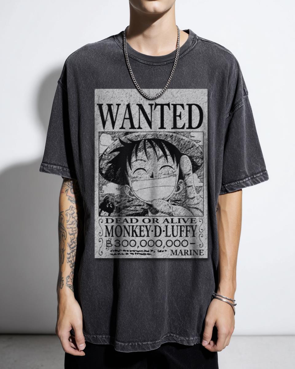 Luffy's Bounty One Piece Tee | Wanted Poster Anime Shirt