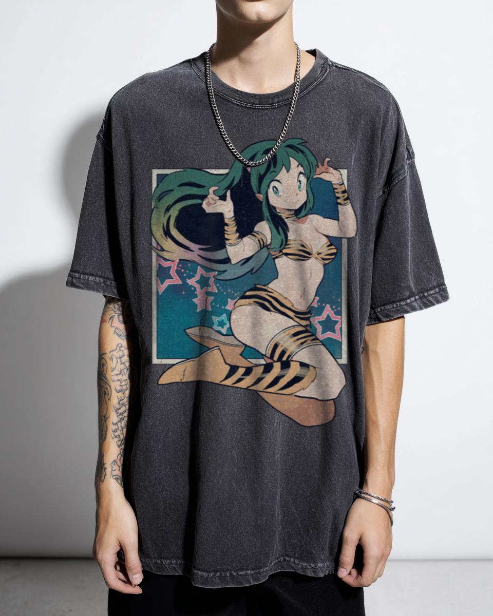 Lum Ran Ataru Urusei Yatsura 80s Kawaii T-Shirt - Retro Anime Trio Manga Tee