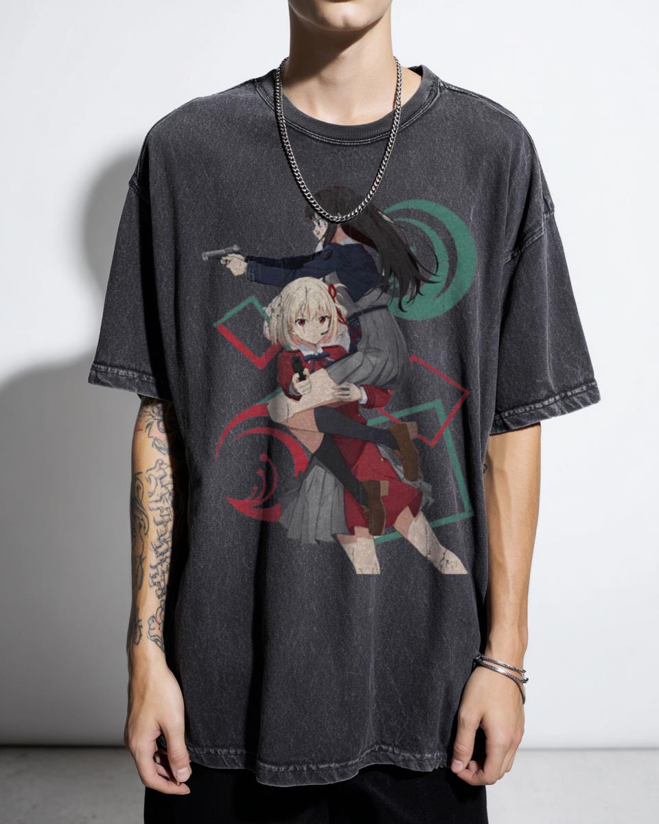 Lycoris Recoil Chisato & Takina Anime Series T-Shirt - Kawaii Waifu Fan Unisex