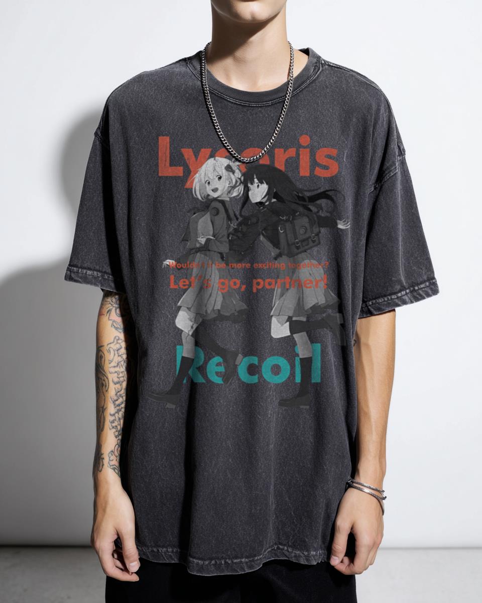 Lycoris Recoil Hideo Kojima Parody Anime T-Shirt - Chisato Takina Gaming Joke