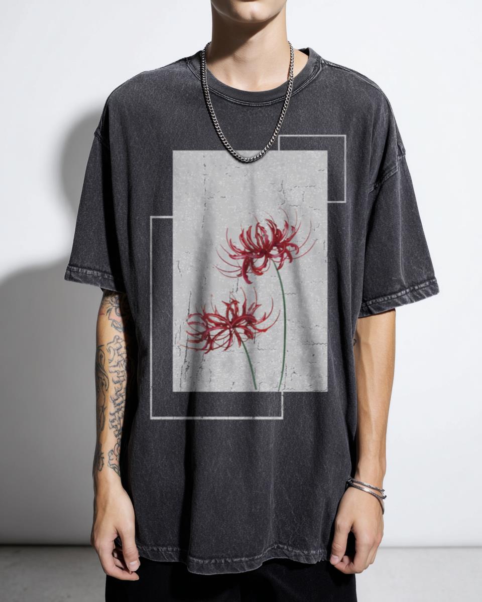 Lycoris Recoil Red Spider Lily White T-Shirt - Chisato Takina Anime Fan Unisex