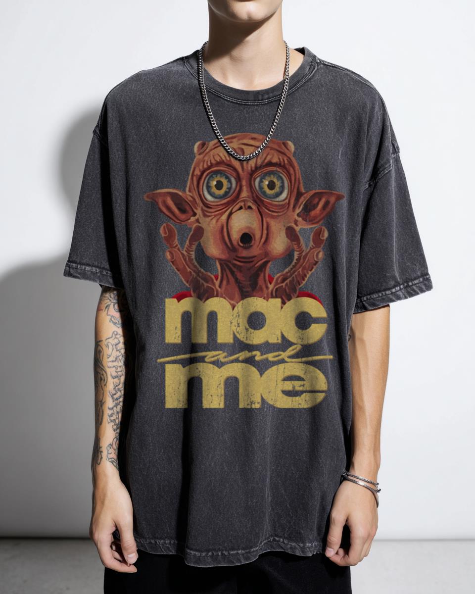 Mac and Me 80s Sci-Fi Movie Poster T-Shirt - Vintage Alien Film Fan Unisex