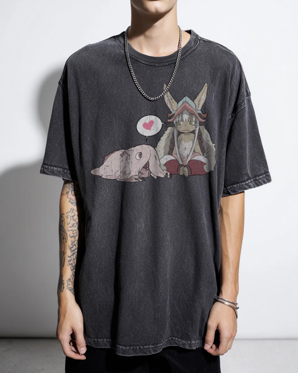 Made in Abyss Mitty & Nanachi Aesthetic Anime T-Shirt - Weeb Manga Fan Apparel Unisex