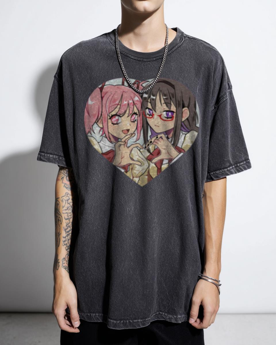 Madoka & Homura Madoka Magica T-Shirt - Anime Magical Girl Fan Art