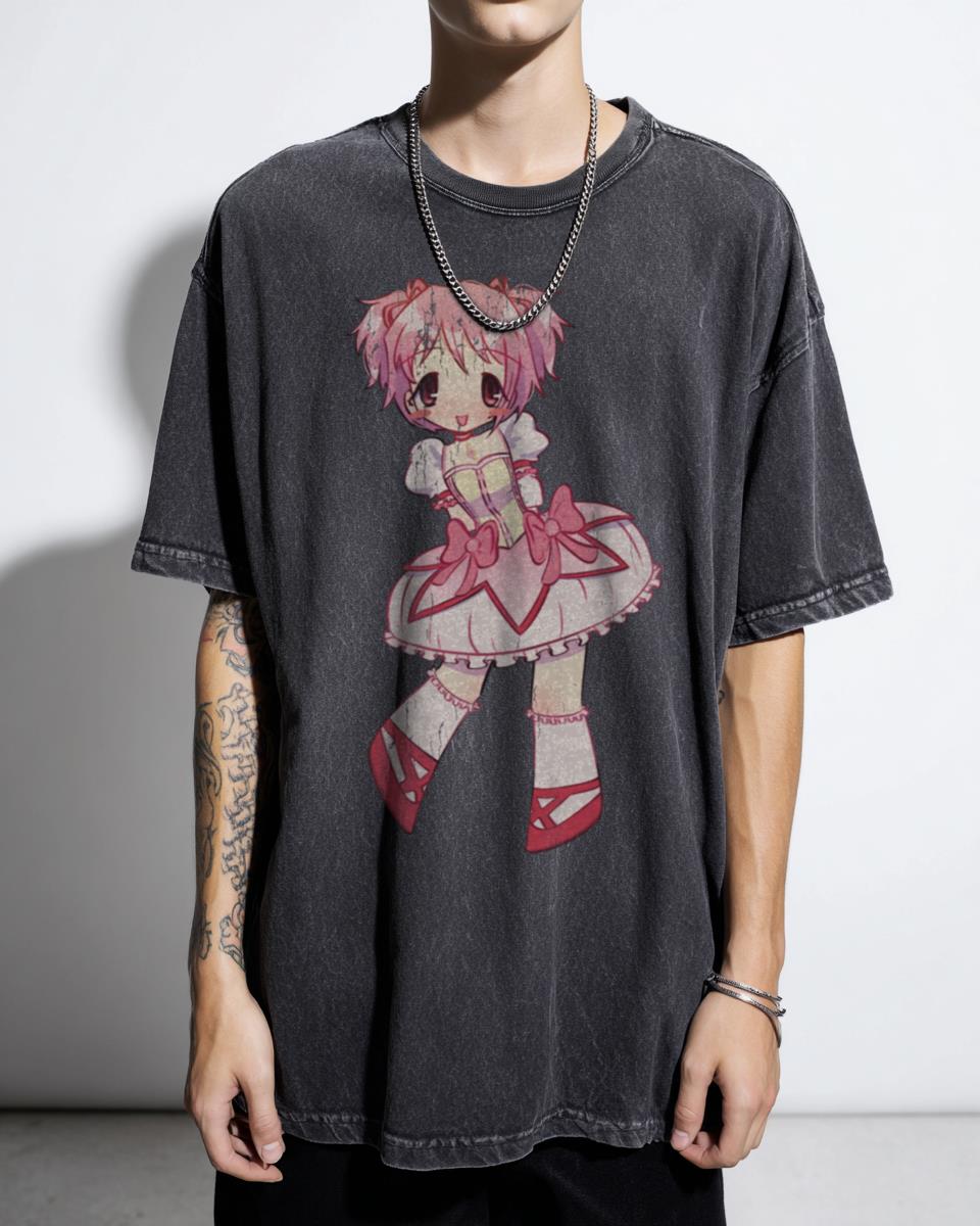 Madoka Magica Magical Girl Form T-Shirt - Retro Pink Kawaii Anime
