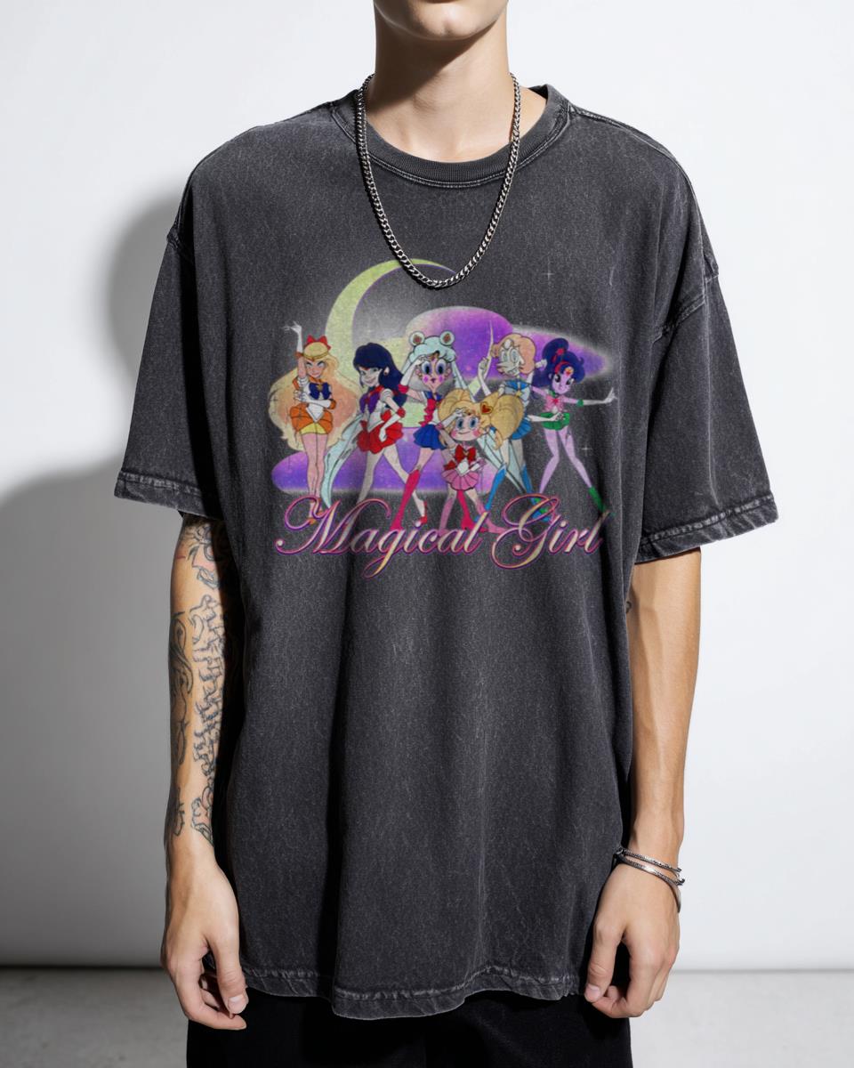 Magical Girls Cartoon Characters T-Shirt - Sailor Scouts Anime Fan Kids & Unisex