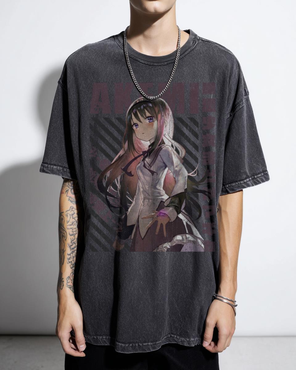 Mahou Shoujo Madoka Magica Homura Akemi Anime T-Shirt - Magical Girl Manga Tee