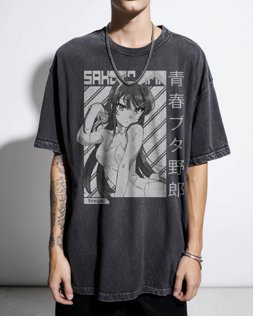 Mai Sakurajima AoButa Essential Anime T-Shirt - Bunny Girl Senpai Fan Apparel