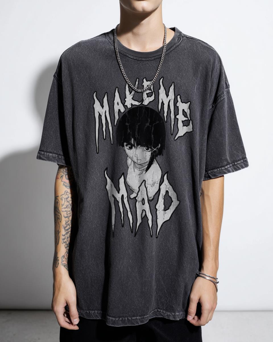 MAKE ME MAD Serial Experiments Lain Anime T-Shirt - 90s Cyberpunk Vaporwave Unisex