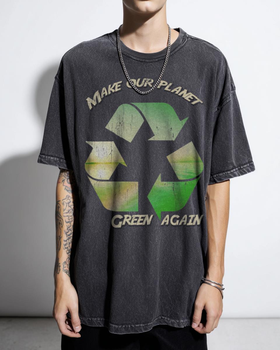 Make Our Planet Green Again Eco-Friendly T-Shirt - Climate Change Awareness Earth Day Unisex