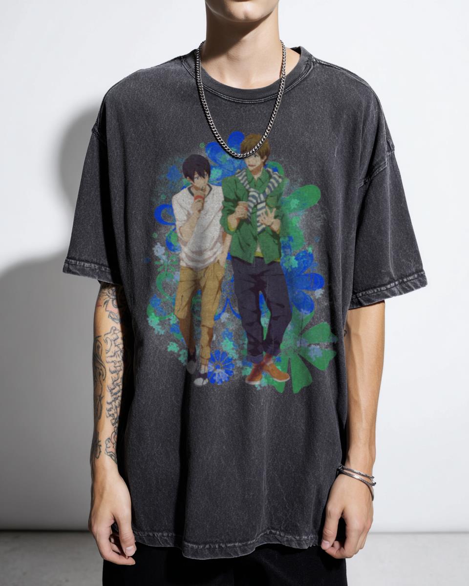 Makoto and Haru Free! Anime T-Shirt - Iwatobi Swim Club Manga Tee