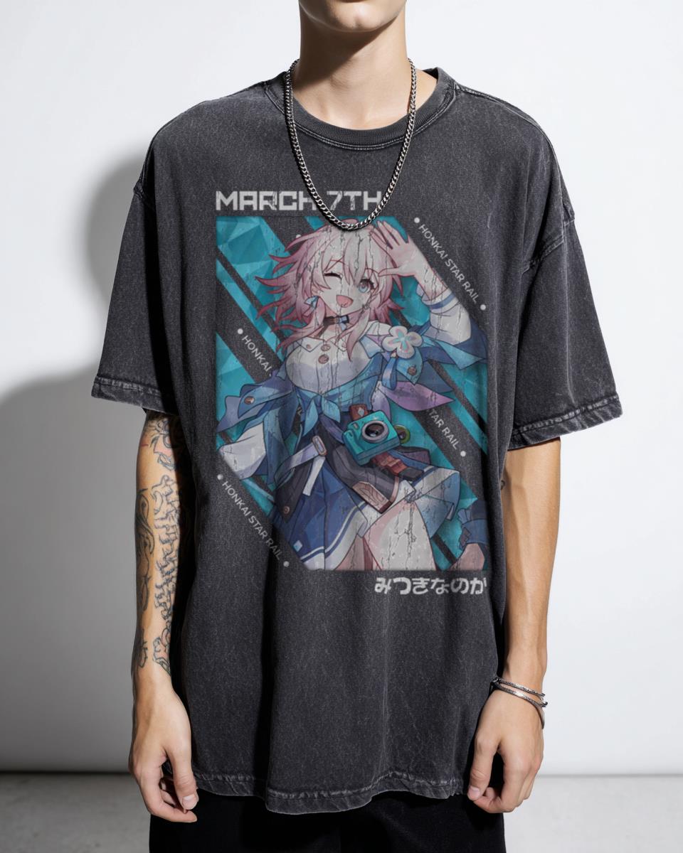 March 7th Honkai Star Rail Anime T-Shirt - Kawaii Hoyoverse Game Fan