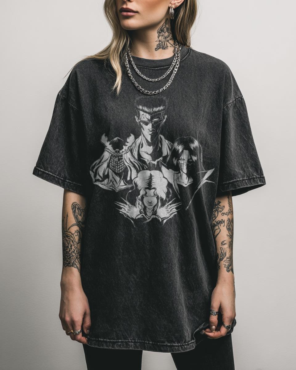 March of the Toguro Team Yu Yu Hakusho Anime T-Shirt – Ghost Files Mashup Fan Unisex