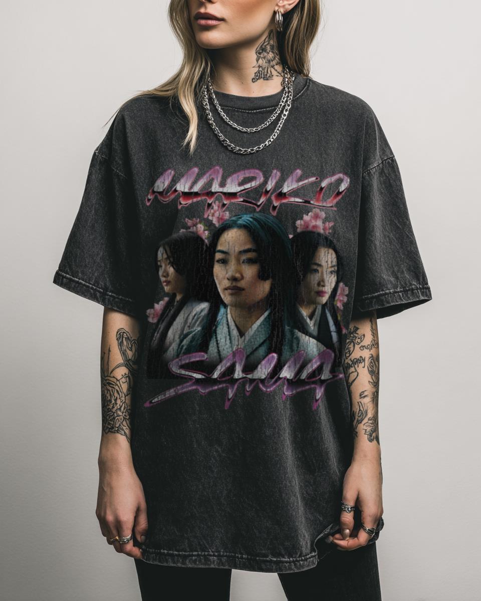 Mariko Sama Vaporwave Anime City T-Shirt | Retro Japan Aesthetic