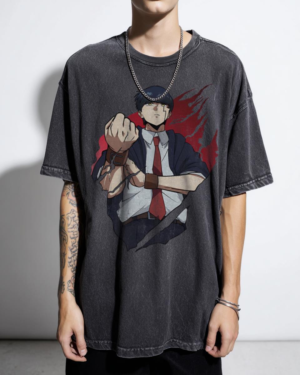 Mashle Magic and Muscles Anime Manga T-Shirt - Mash Burnedead Fan Unisex