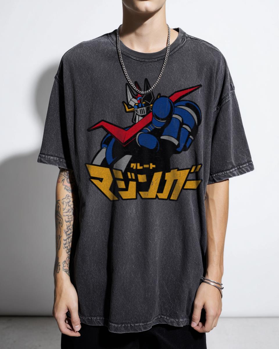 Mazinger Finger V2 Mecha Anime T-Shirt - Retro 70s Super Robot Fan