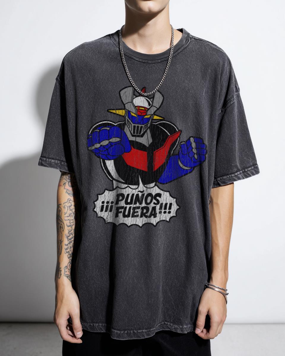 Mazinger Z Puños Fuera Retro Robot Anime T-Shirt