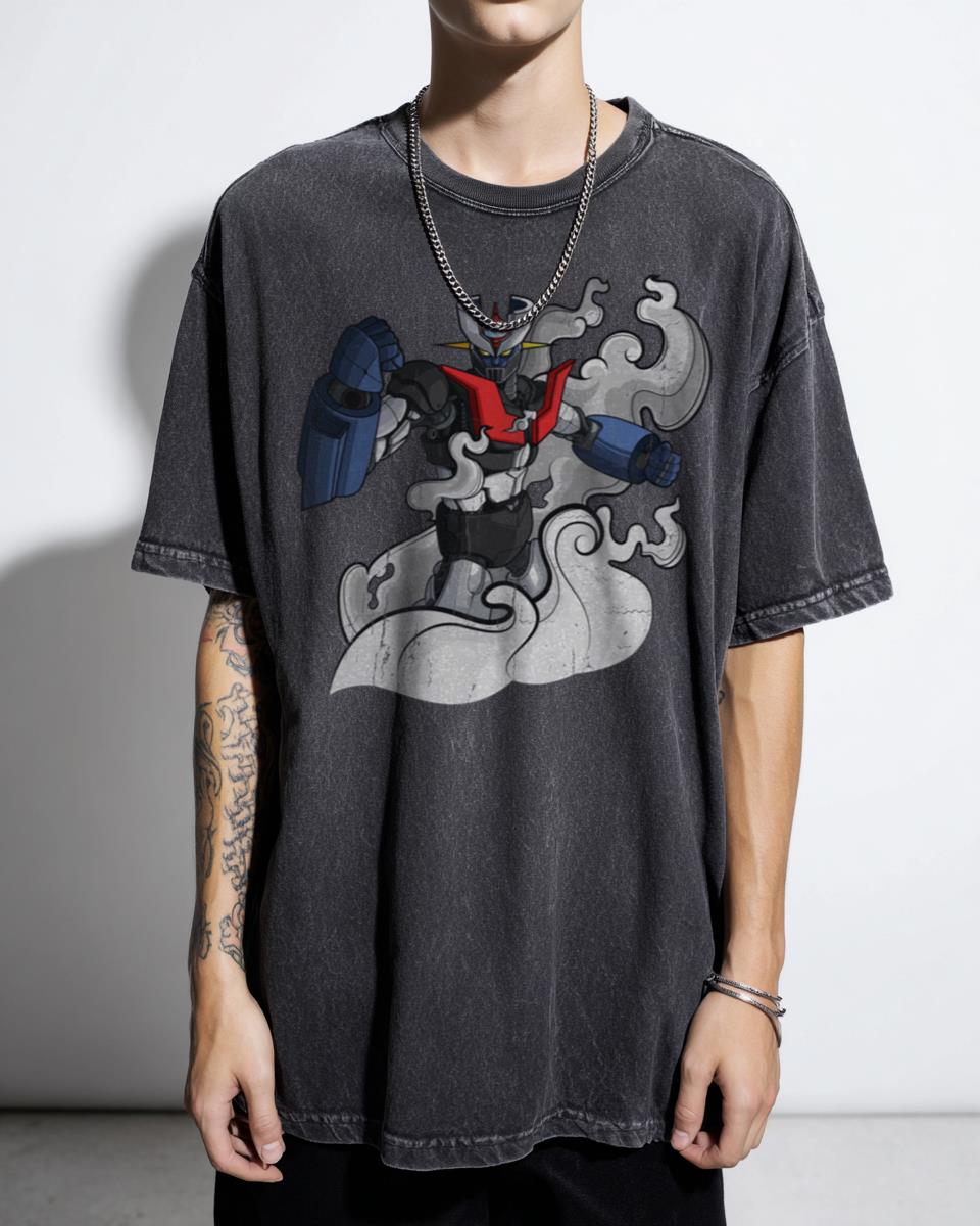Mazinger Z Super Robot Anime Fan Art T-Shirt - Retro Japanese Mecha Cartoon