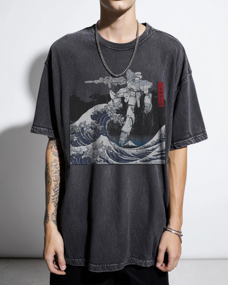 Mecha Wave Anime T-Shirt | Robot & Gundam Inspired Graphic Tee