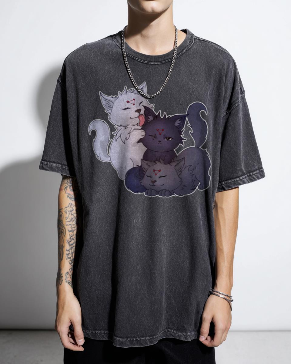 Megumi Fushiguro Cat Jujutsu Kaisen Anime T-Shirt - JJK Manga Fan Unisex