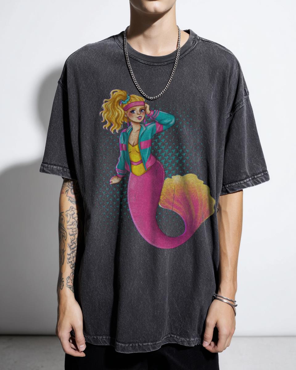 Mermay 80s Anime Mermaid T-Shirt - Retro Fantasy Art