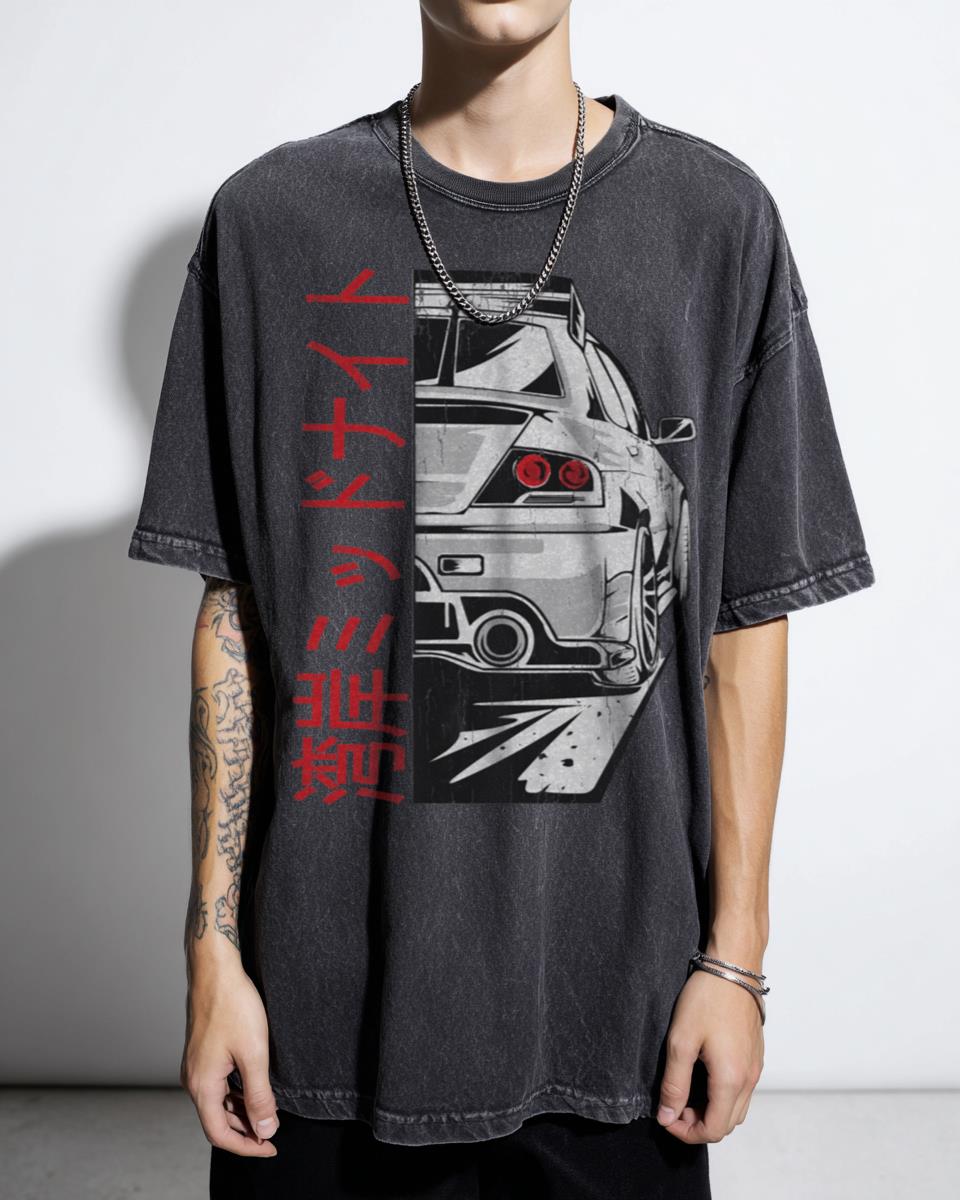 Midnight JDM Wangan Racing T-Shirt - Tokyo Drift Car Enthusiast Classic