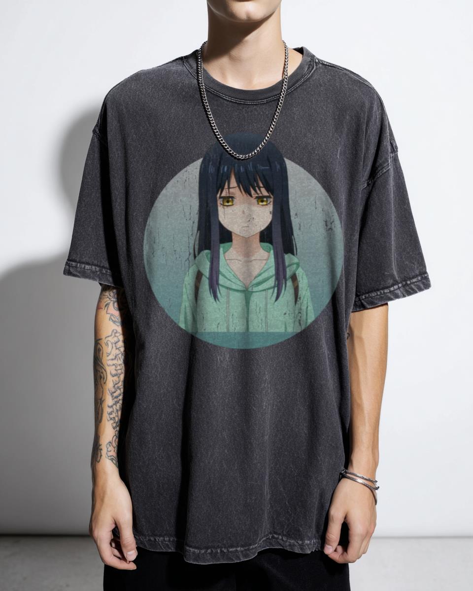 Mieruko-Chan Ghost Anime Art T-Shirt - Horror Manga Fan Apparel