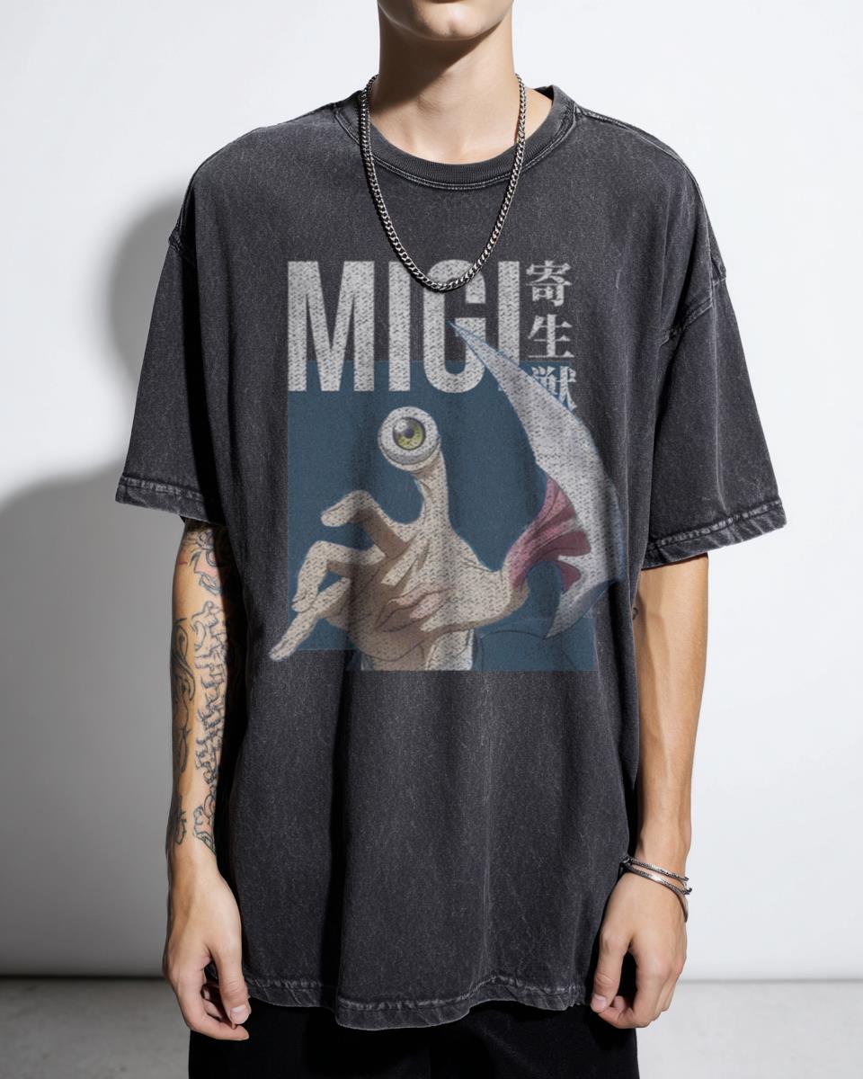Migi Shinichi Izumi Parasyte Anime T-Shirt | Horror Fan Tee