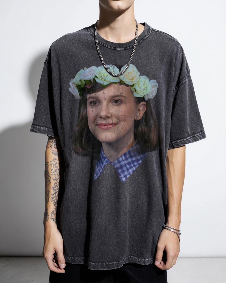 Millie Bobby Brown Eleven Flower Crown T-Shirt - Stranger Things Fan
