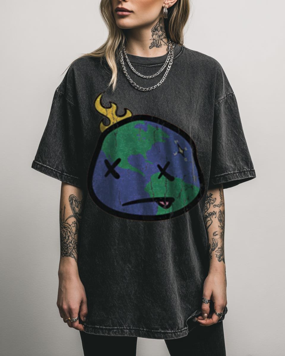 Minimalist Earth Global Warming Awareness T-Shirt – Elements of Our World Tee