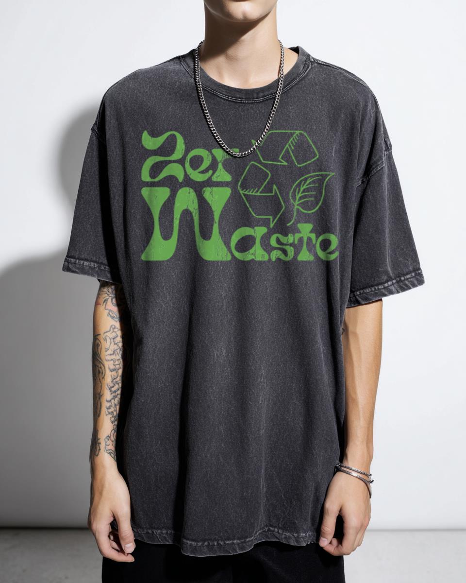 Minimalist Green Warrior Zero Waste T-Shirt - Eco-Friendly Earth Day Design