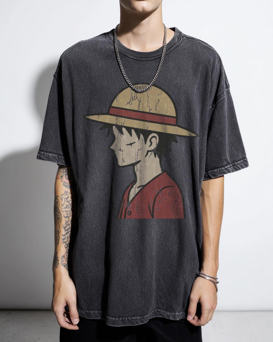 Minimalist Luffy Profile T-Shirt | One Piece Fan Art Tee